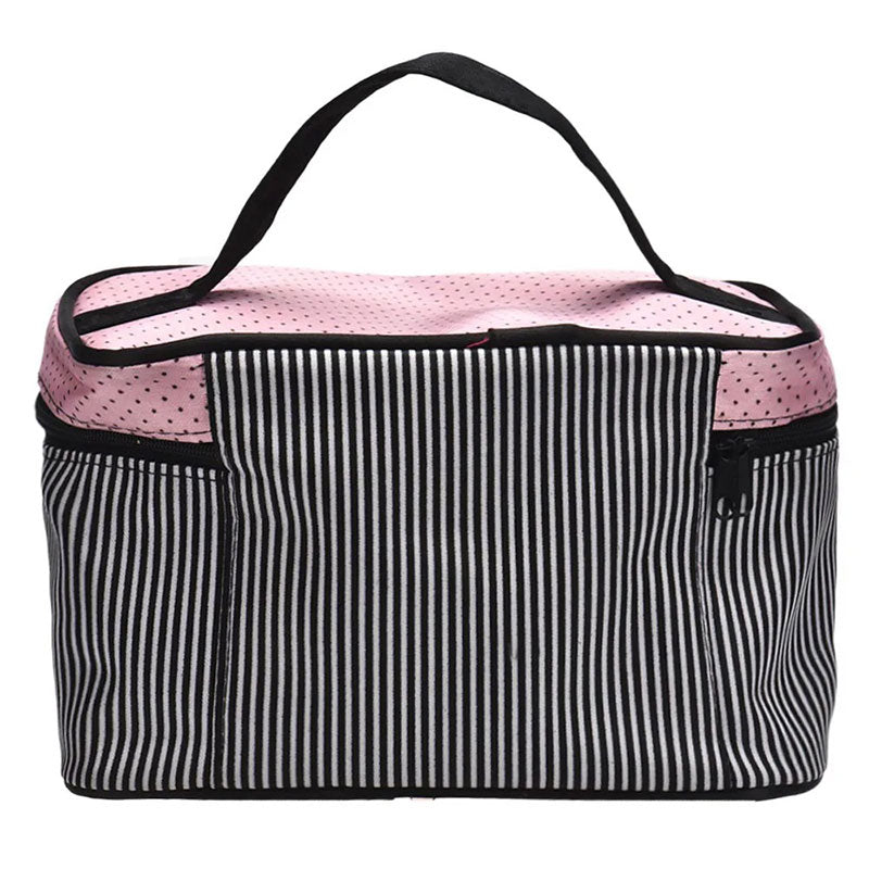 Trousse Ruban Noir - Design Rayé et Compacte