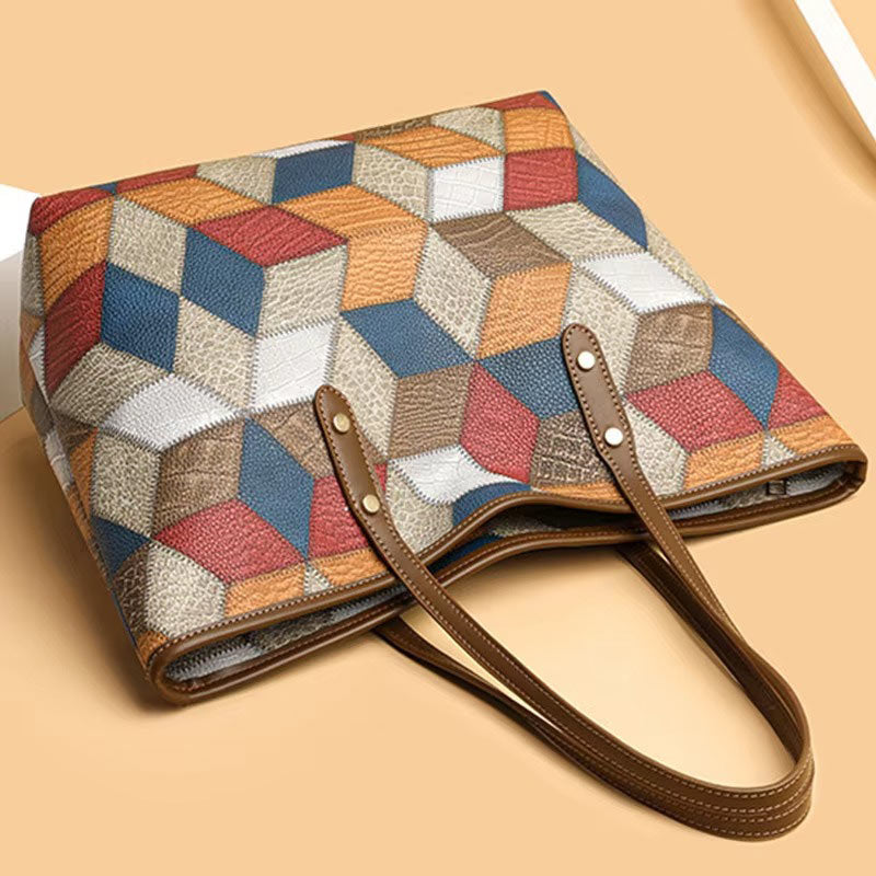 Sac Colorato Cubico – Cabas Graphique Multicolore