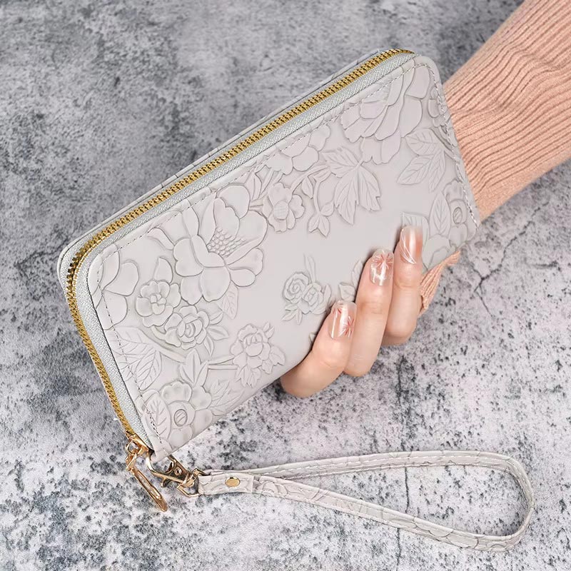 Portefeuille Andria Floral Zippé