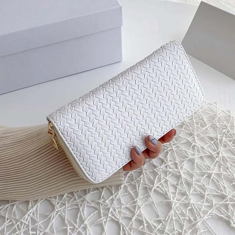 Portefeuille Leonia au Motif Tressé