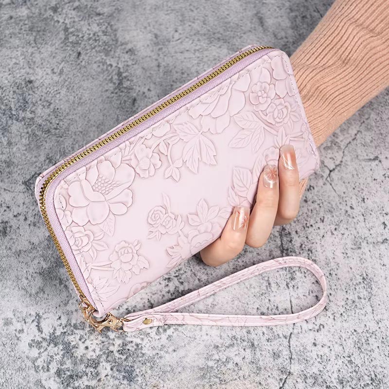 Portefeuille Andria Floral Zippé