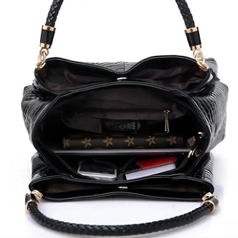 Sac Palermo Croco Noir – Audace et Raffinement