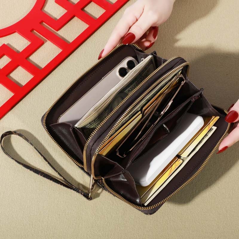 Portefeuille Savella Motif Cœurs Grande Capacité