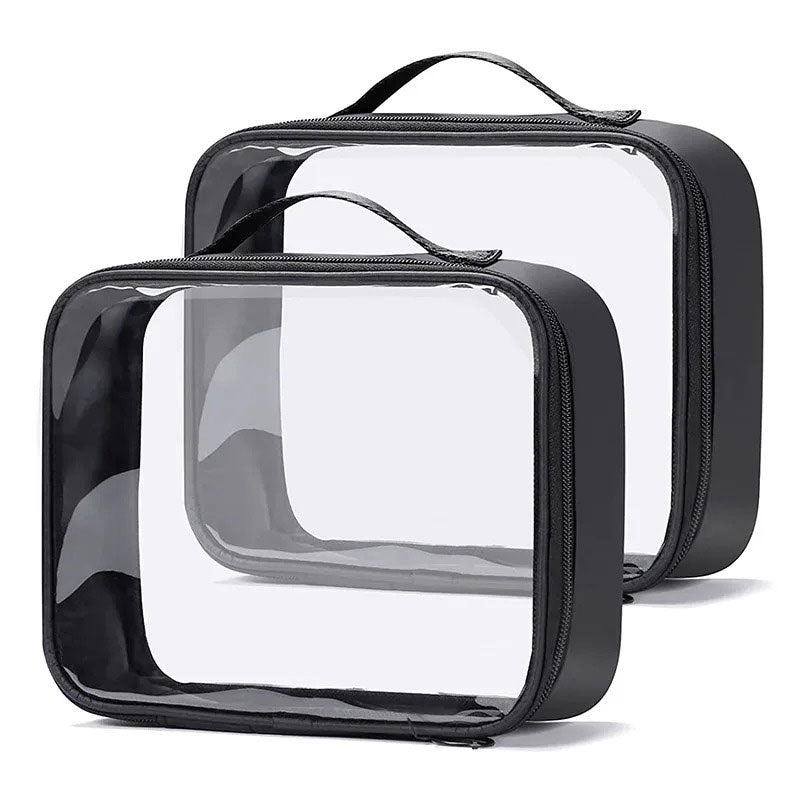 Trousse Voyage Compacte Transparent Double Zip