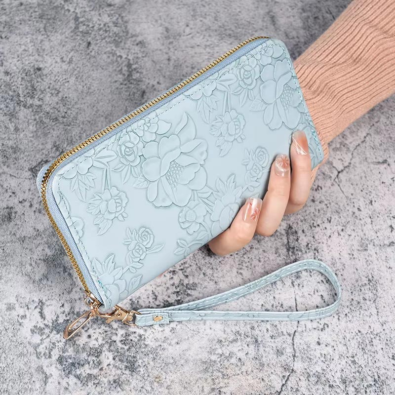 Portefeuille Andria Floral Zippé