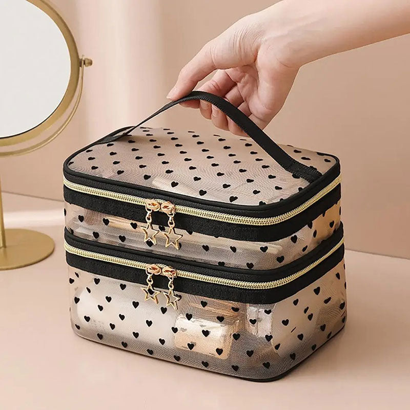 Trousse de Rangement Cœur Compacte