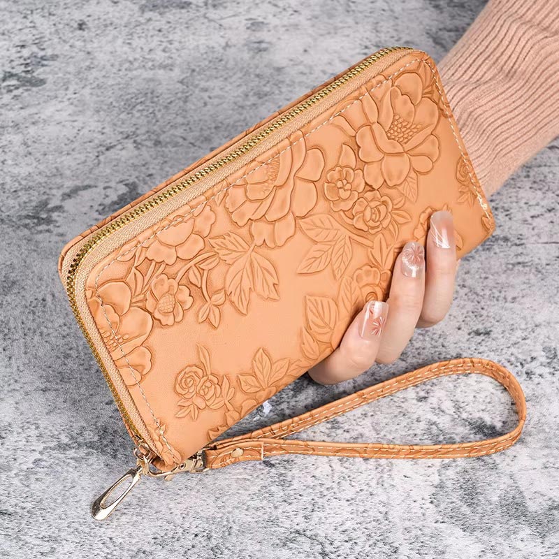 Portefeuille Andria Floral Zippé