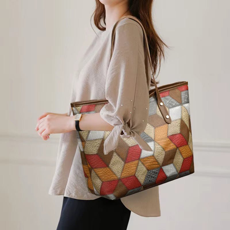 Sac Colorato Cubico – Cabas Graphique Multicolore