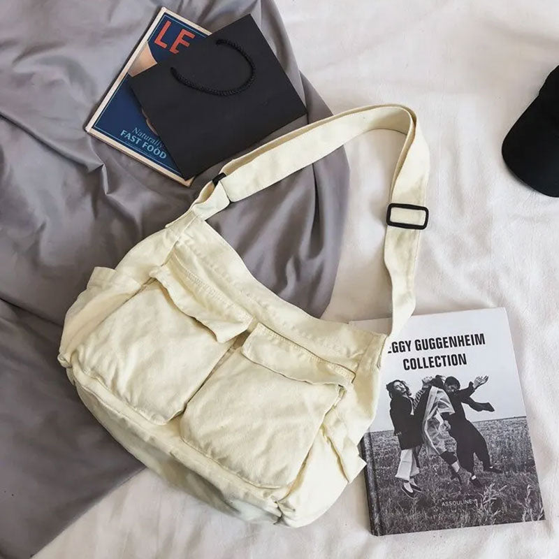 Sac à bandoulière en toile Toscano Multipoche