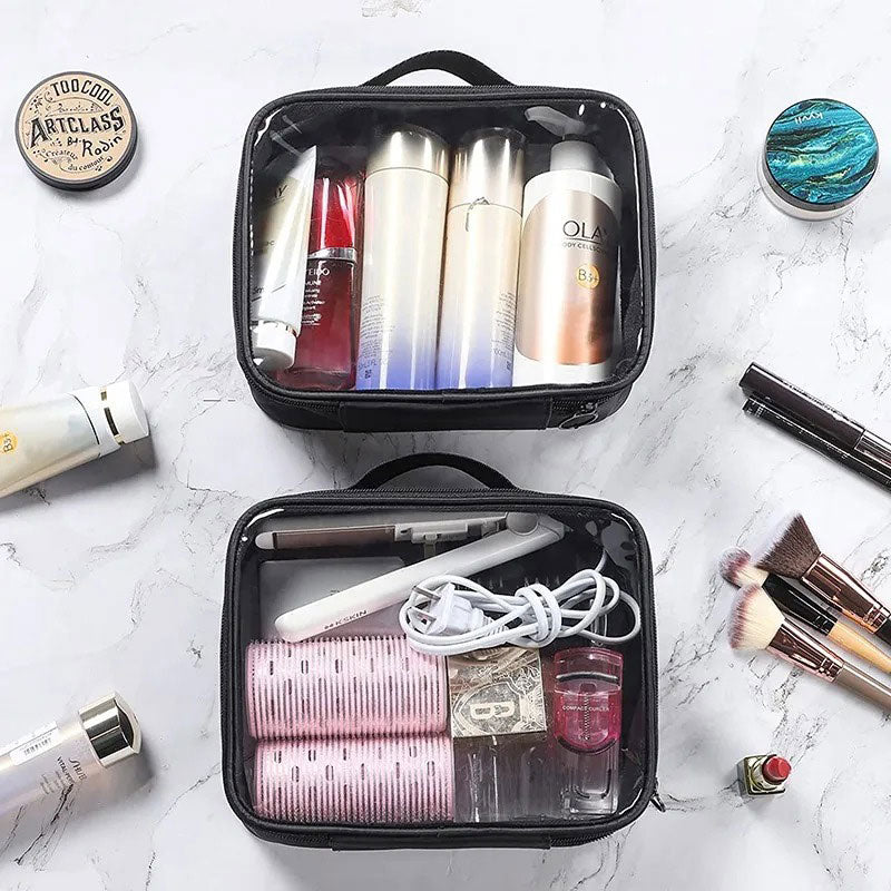 Trousse Voyage Compacte Transparent Double Zip