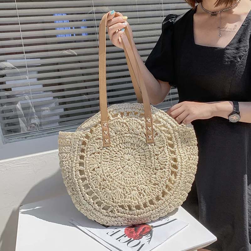 Sac Rond Tissé Nature