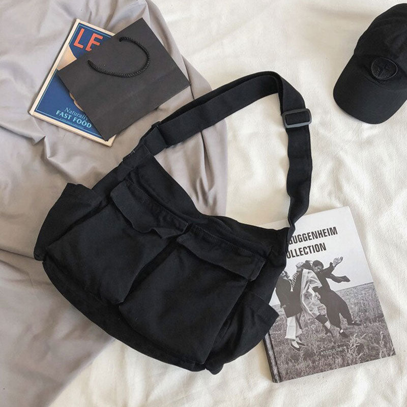 Sac à bandoulière en toile Toscano Multipoche