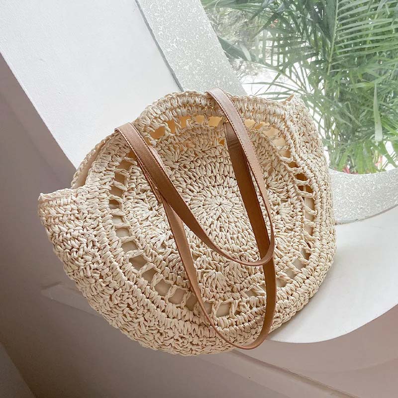 Sac Rond Tissé Nature