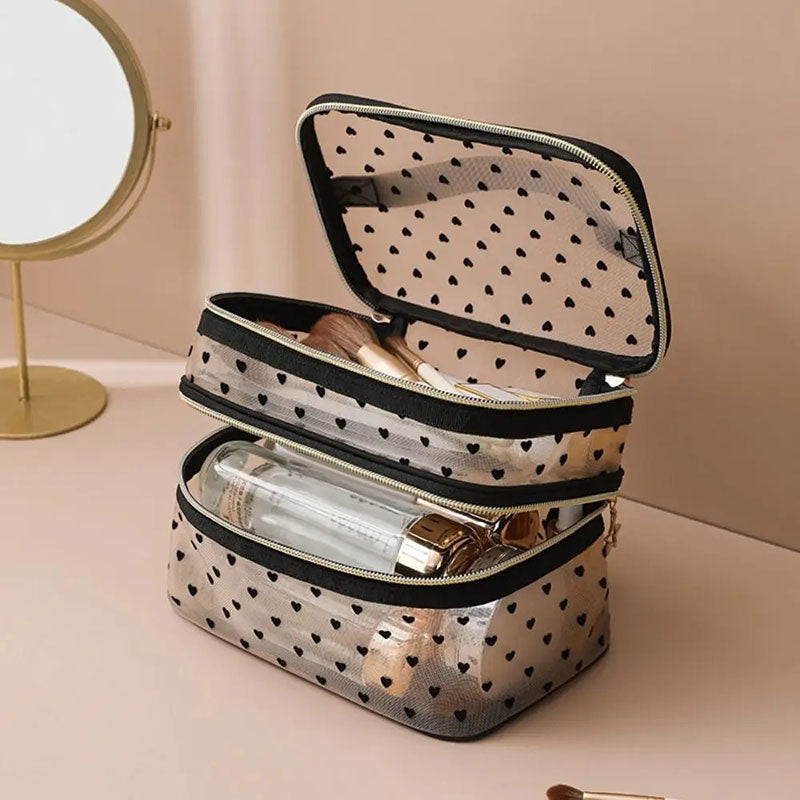 Trousse de Rangement Cœur Compacte