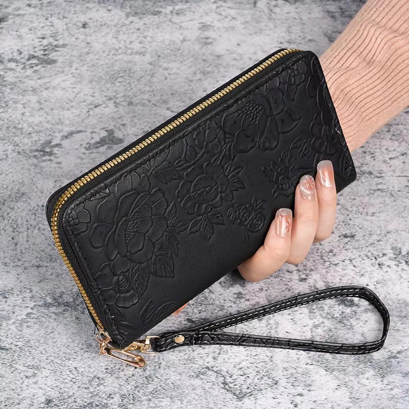 Portefeuille Andria Floral Zippé