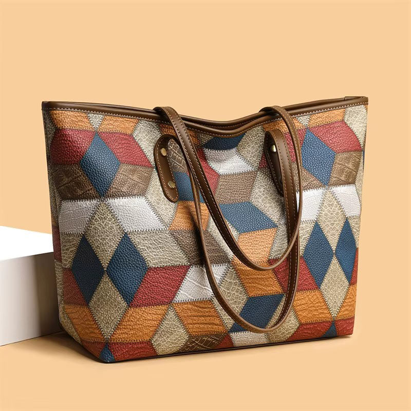 Sac Colorato Cubico – Cabas Graphique Multicolore