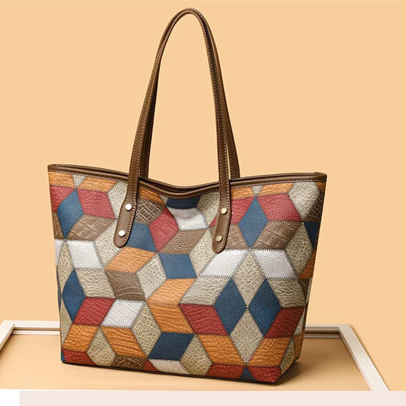 Sac Colorato Cubico – Cabas Graphique Multicolore