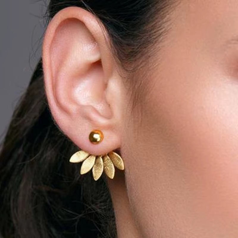 Boucles d’Oreilles Feuilles Dorées