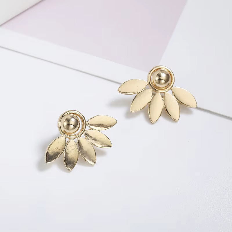 Boucles d’Oreilles Feuilles Dorées