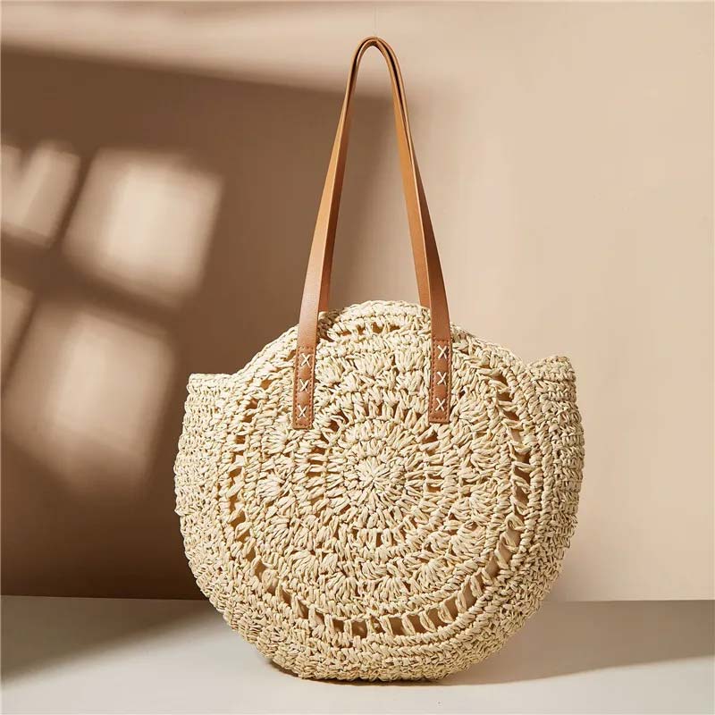 Sac Rond Tissé Nature