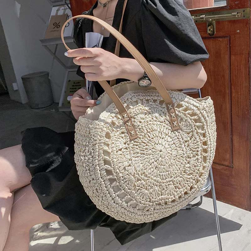 Sac Rond Tissé Nature