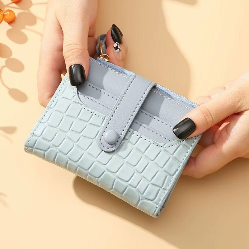 Portefeuille Trapani Compact à Motif Croco