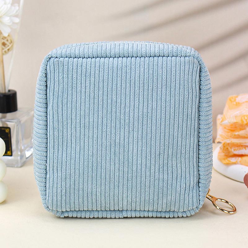 Pochette Carrée Bellano en Velours Côtelé
